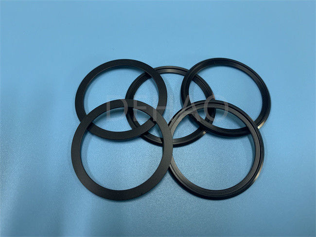 袖のガスケット リング洗濯機のシールを滑らせる黒いPOMのアセタール共重合体のバッフル リング